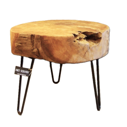 Stół Stolik kawowy Plaster drewna TEAK 50cm